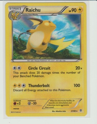 Raichu Holo Rare Pokemon Card Generations 27/83 | eBay