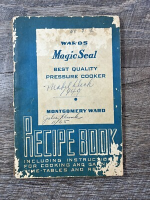 #ad #ad Wards Magic Seal Pressure Cooker Recipe Book 1955 Vintage Booklet $9.67