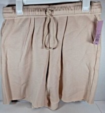Wild Fable Women's High-Rise Fleece Bermuda Shorts Size L Beige