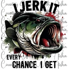 Sublimation Transfer Fish Jerk It Ready To Press Heat Transfer