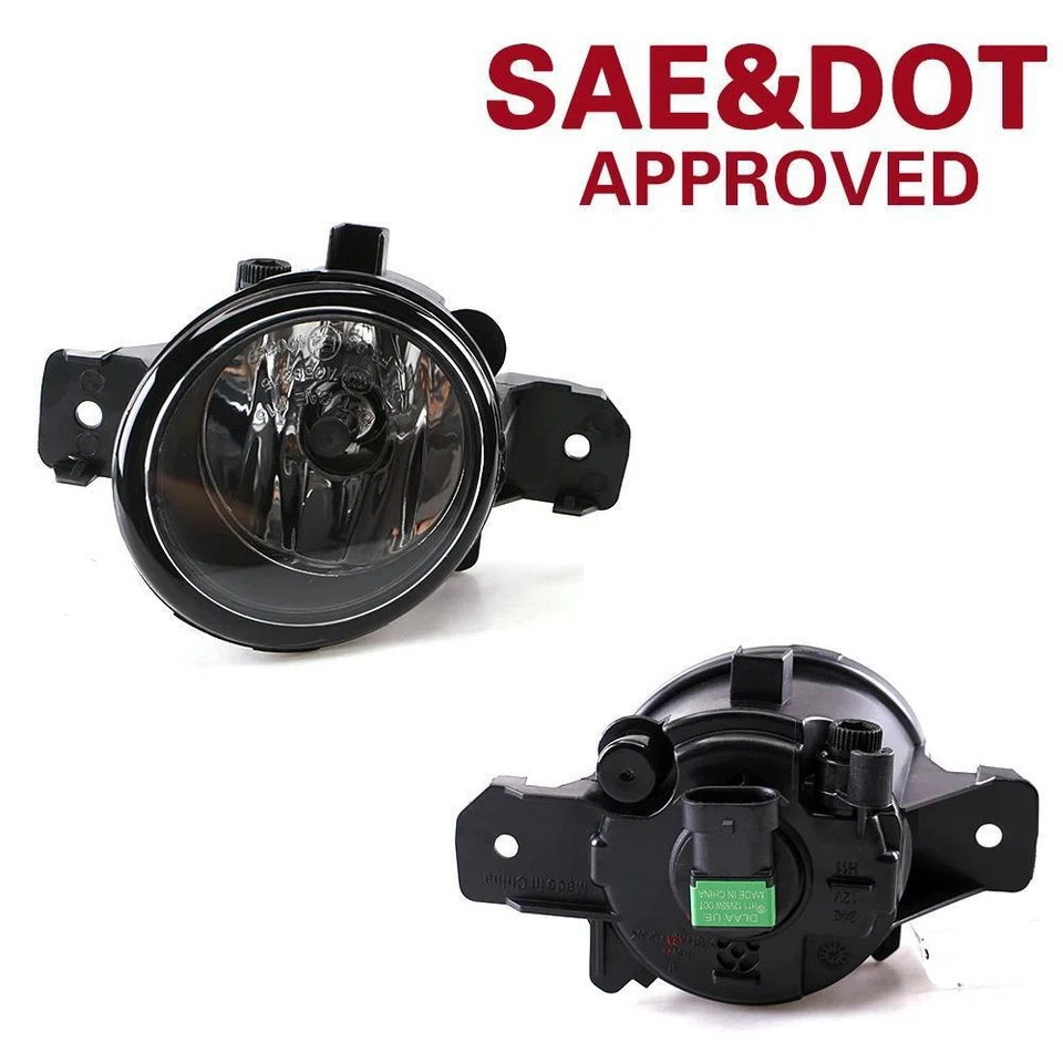 2Pcs Front Fog Lights Assembly w/ Clear Lens Grills Bumper For Nissan ALMERA Foto 4 de 4