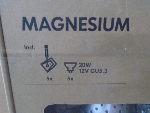 IKEA Magnesium Spot Track Light Lamp Replacement Set of 5 Fixtures 501.480.75 - Picture 2 of 9