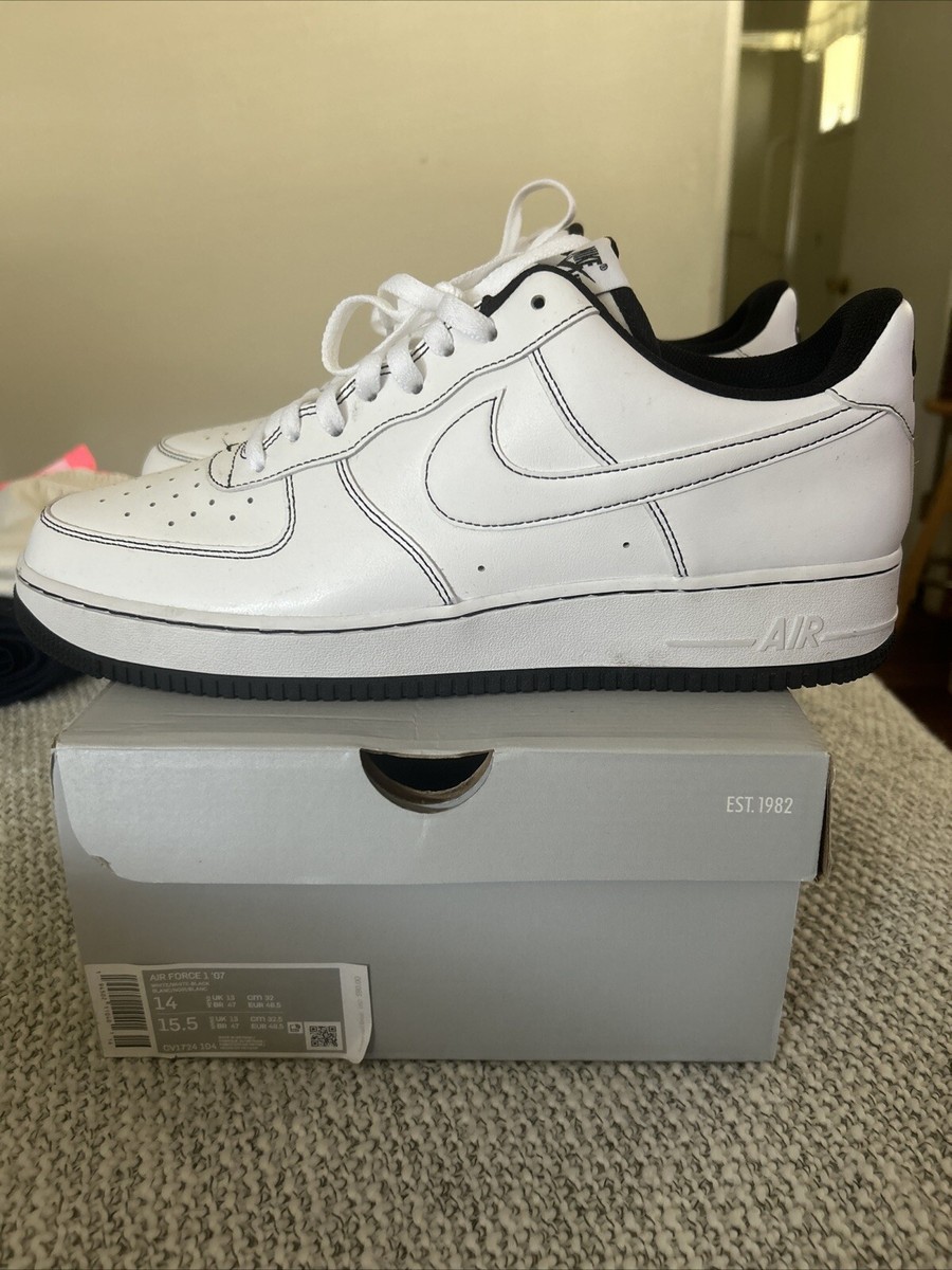 Nike Air Force 1 White/White/Black Size 14 | eBay display picture 3