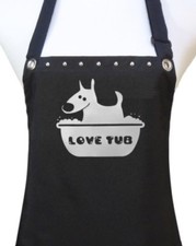 Dog Grooming Apron "LOVE TUB" waterproof salon pet groomer dog wash new colors