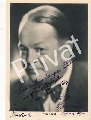 Autographe Photo Theo Zacht Rostock Dédicace Signée M1.45 - Photo 1/2