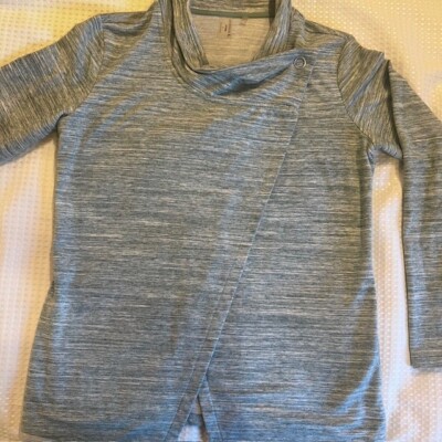 Danskin, Asymmetrical Athletic Yoga Jacket, Green, Size L
