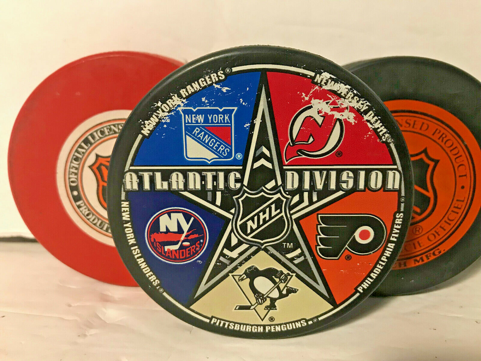 Set of (3) New York Rangers Official Lincensed Hockey Pucks eBay