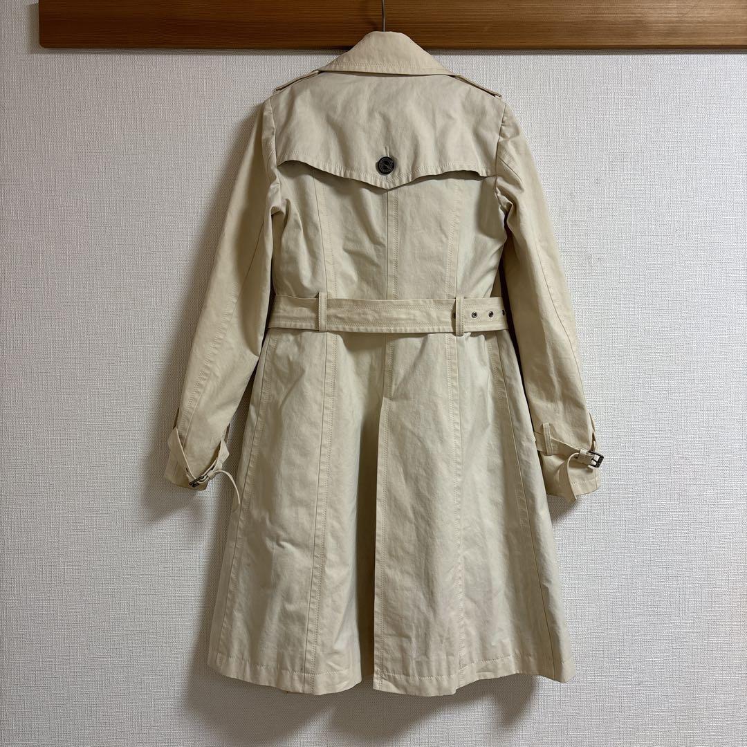 Burberry Blue Label Trench Coat Off-White with Liner Check Pattern Size 38 Women thumbnail 21