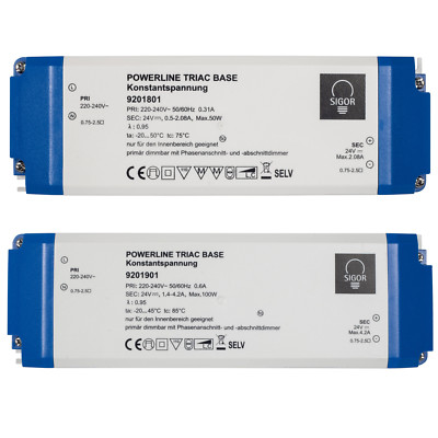 LED Netzteil  Powerline Triac Base, 24V-DC / 50 - 100W dimmbar Lasttyp L,C