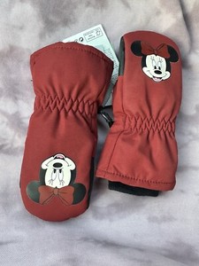 NEW Disney Minnie Mouse Red Mittens Girls Toddler Size 3/4 3M Thinsulate