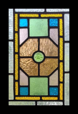 Amazing Victorian Faceted Rondel Beauty English Stained Glass Window | eBay