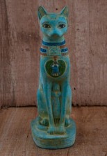 Ancient Egyptian Statue Goddess Cat Bastet Heavy Stone Egyptian Antiquities BC