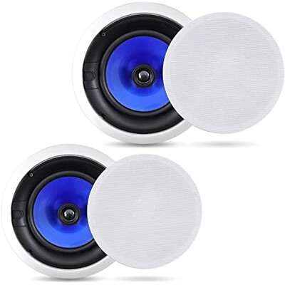 Pyle Home 2-Way In-Wall In-Ceiling Speaker System - Dual 8 Inch 300W Pair of ...