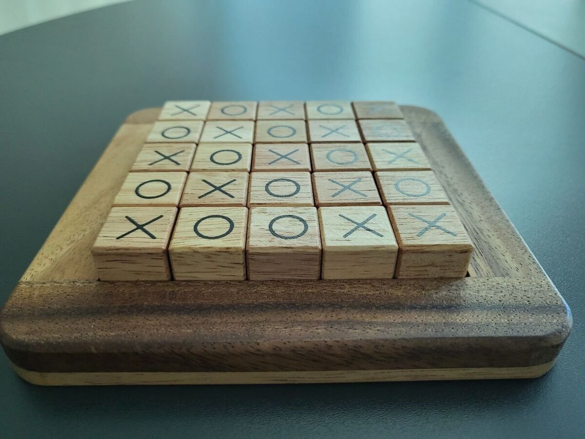 Wooden 5 X 5 Tic Tac Toe Board Digital Download 