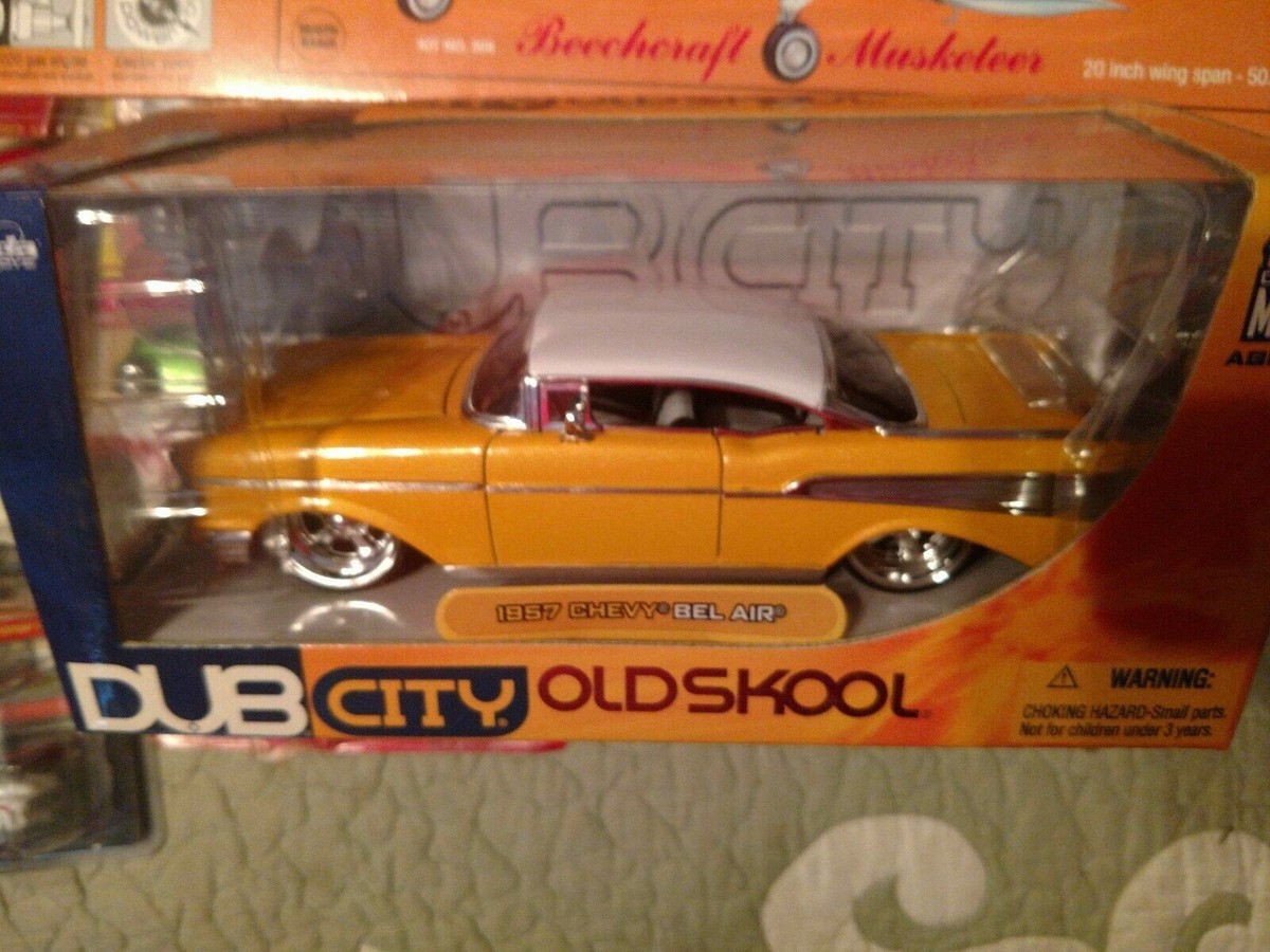 1957 Chevy Bel Air yellow 1/24 scale DieCast Jada Dub City Old