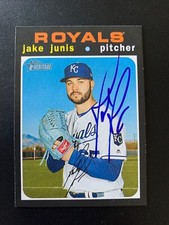 Jake Junis Signed 2020 Topps Heritage #342 Card Kansas City Royals Autograph COA