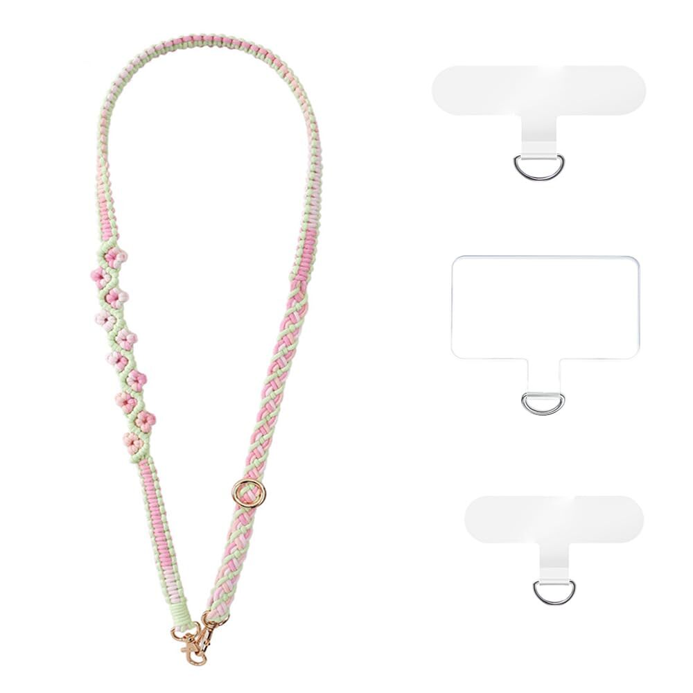 Adjustable Phone Lanyard with 3×Phone Tether Patches Cellphone Crossbody Chai...