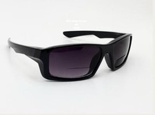 wrap around BIFOCAL READING SUNGLASSES black frame POWER 1.00 1.25 1.75 2.00