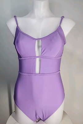 NWT Cupshe Womens One Piece Swimsuit Size Medium Lilac Purple