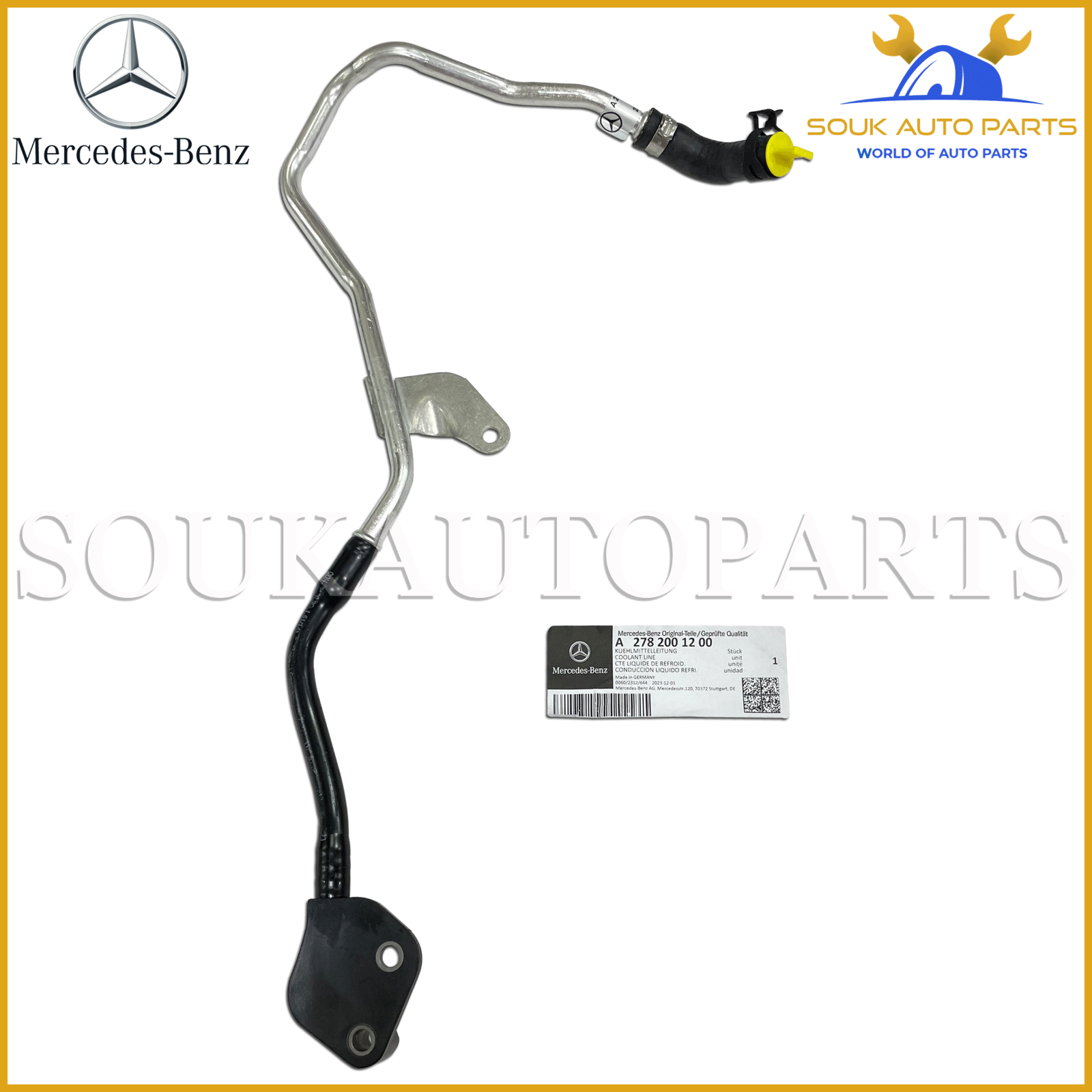 A2782001200 Original Mercedes Benz TURBOCHARGER COOLANT LINE GLS 