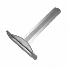 Pressed Steel Chain Link Gate Center Stop, Field Style, Driveable - Galvanized