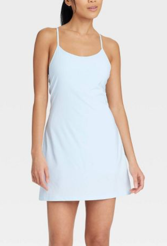 loose fitting athletic dress Women's Casual Sleeveless Tennis Dress Solid Color Loose Fit Comfortable Summer Athletic Dresses