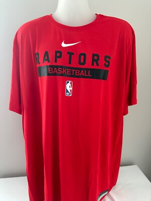 Nike Raptors Red ''The Nike Tee'' Dry-Fit S/S Crew Neck Tee Size 3XLT,XXXLT