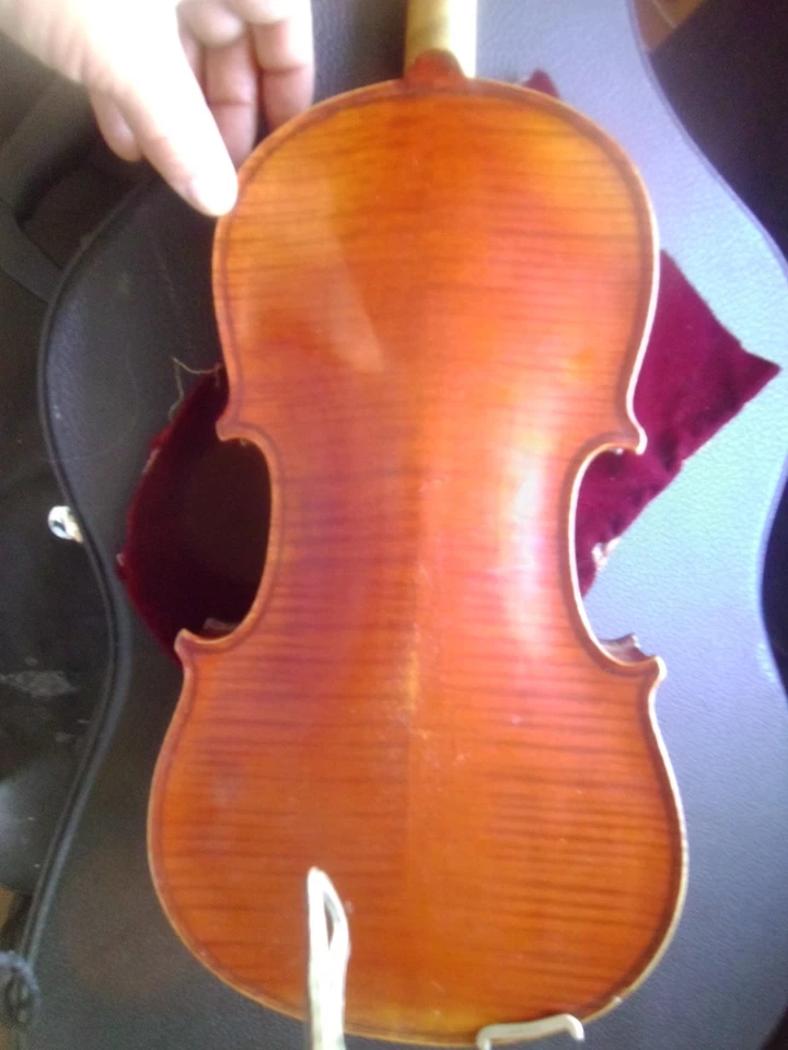 Antique German 3/4 Violin labelled Zimmerman - image 3 of 4