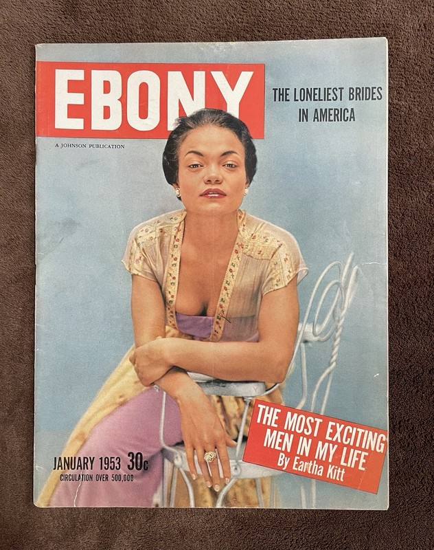 Ebony Magazine - January 1953 - Eartha Kitt Cover, Negro Teacher in a White Town