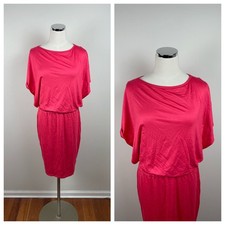Trina Turk Solid Pink Coral Dress Women Small Designer