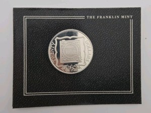 1985 British Virgin Islands $20 dollars silver coin 