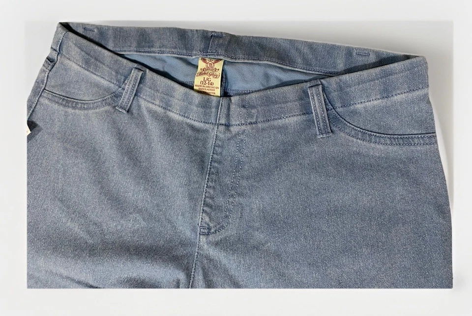 Pantalones de mezclilla ligeros elásticos Faded Glory para mujer talla grande paquete de 2 informales ☼ Foto 2 de 4
