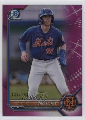 2022 Bowman Chrome Prospects Fuchsia Refractor 133/199 Brett Baty #BCP-5 0jm6