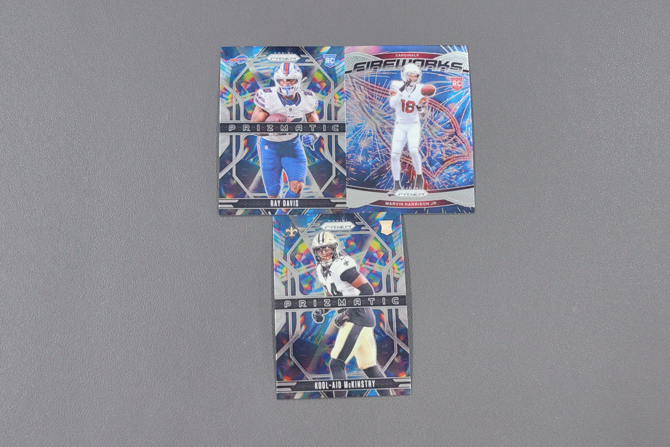 2024 Panini Prizm Marvin Harrison Jr. Ray Davis Mckinstry Fireworks RC LOT3