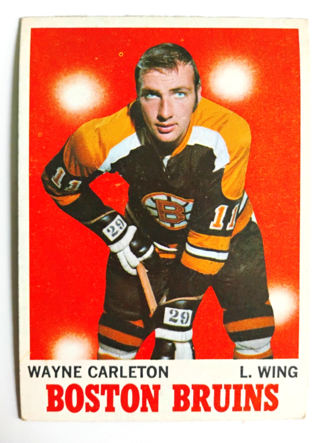 70 71  TOPPS HOCKEY WAYNE CARLETON #9 BRUINS