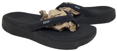 Reef Women's Cushion Cloud Slip On Walking Flip Flop Sandals Black Size:7 107H