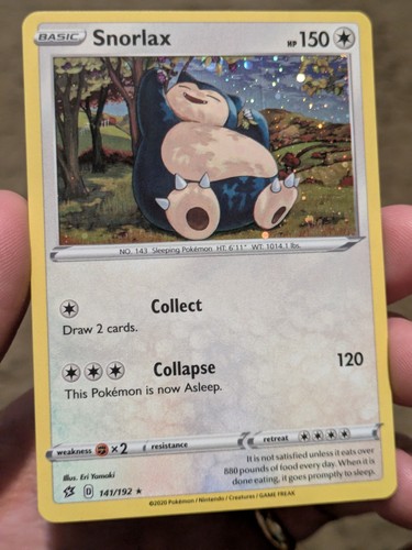 Snorlax 141/192 Pokemon Rebel Clash Cosmos Holo Rare Promo LP
