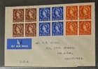 GB - 1954-31st Aug - 1/2d,1d & 2d Values in Blocks Of 4 On Plain First Day Cover