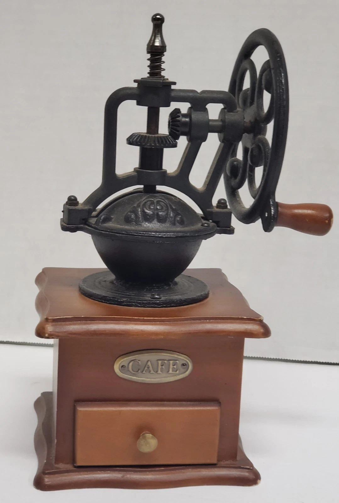 Manual Coffee Grinder●Vintage Style ●Cast Iron&Wood●Hand Grinder●Adjustable●Used