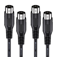 2-Pack 5 Pin DIN MIDI Cable, 5 Pin MIDI Cable - 6 Feet