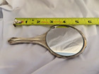 Vintage 5” Antique Art Deco  Shell Hand Mirror Vanity Silver Plate — photo 6