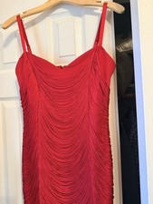 Red Cocktail/ night out GUESS Dress Spaghetti Straps New with Tags Size Small