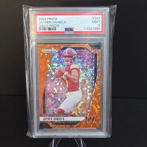 2024 Panini Prizm Rookie Disco Prizm Jayden Daniels #347 PSA 9 Commanders