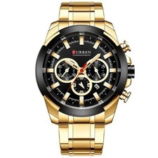 CURREN Multicolor Chronograph Watch in Stainless Steel for Men