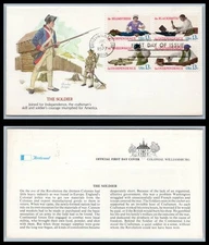 US FDC # 1717-1720 13c  Skilled hands  Fleetwood block S.Cancel 1977, 9p9986