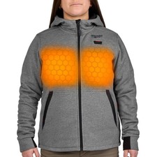 Milwaukee M12 Women's Heated Hoodie Kit, Gray, 2X