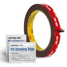 5952 Heavy Duty Double Sided Foam Tape - Industrial Strength 12mm x 3m, Black 