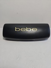 bebe Black Clamshell Gold Lettering Eyeglasses/sun Glasses Case, Spring Closure