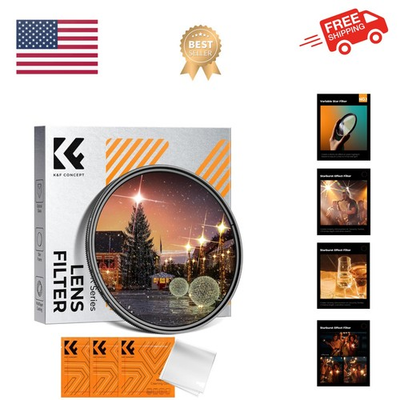 #ad #ad 58mm Variable Star Filter Cross Screen Starburst Filter 4 8 Points 18 Layer... $44.99