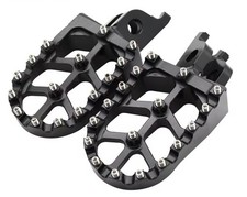 Pedane poggiapiedi maggiorate Honda CR 125 250 02 07 CRF 250 450 02 25 NERO